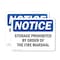 Signmission Storage Prohibited By Order Of The Fire Marshal, 14 in W x Rectangle, Plastic OS-2PACK-NS-P-1014-L-18492 - alternate 1